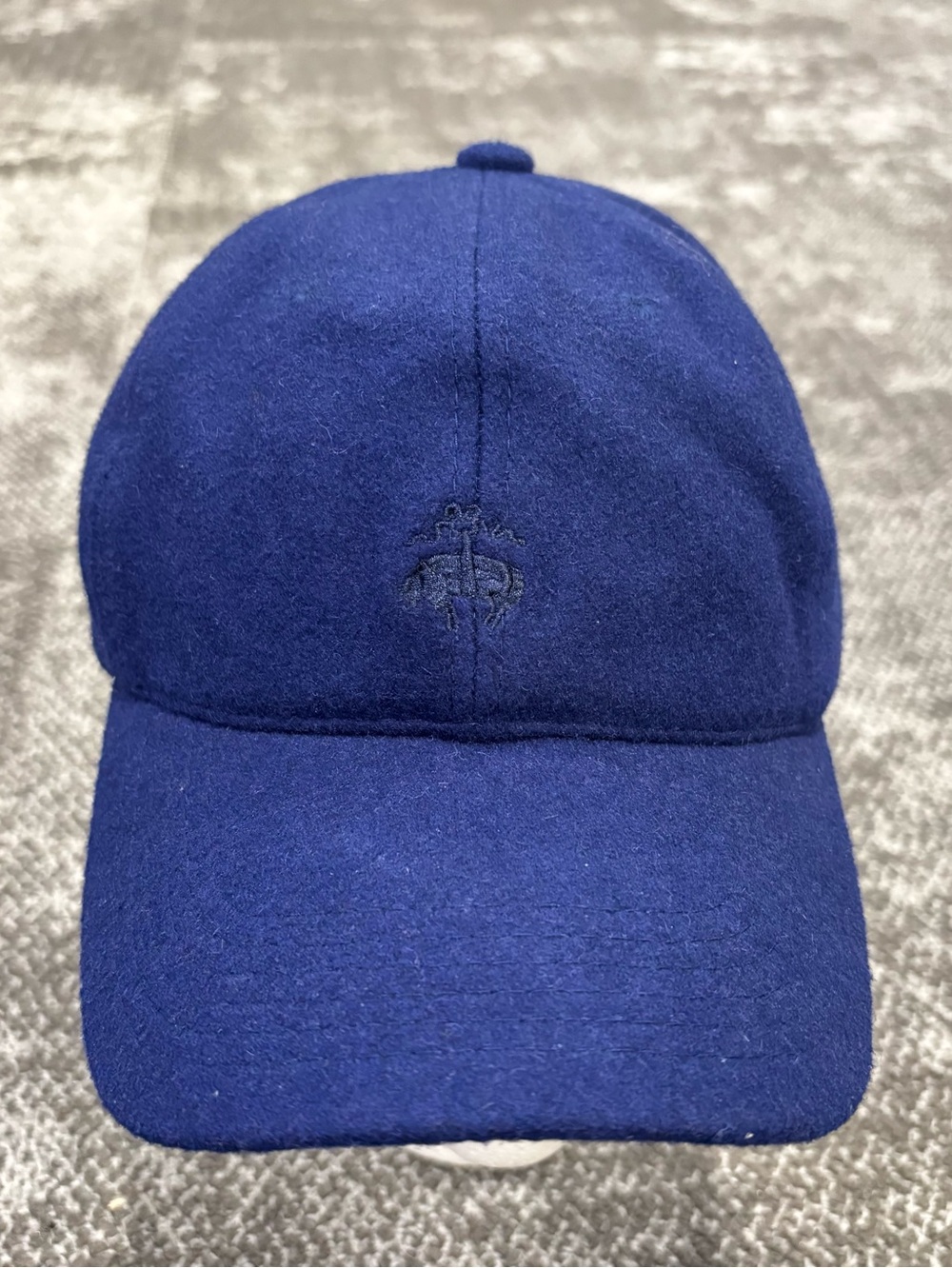 Brooks Brothers Classic Logo Blue Wool Baseball Hat Size L/XL